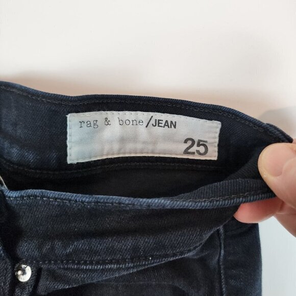 Rag and Bone Skinny Jeans Coal Wash Ankle Stretch Denim Preppy Jeans size 25 - Picture 5 of 11
